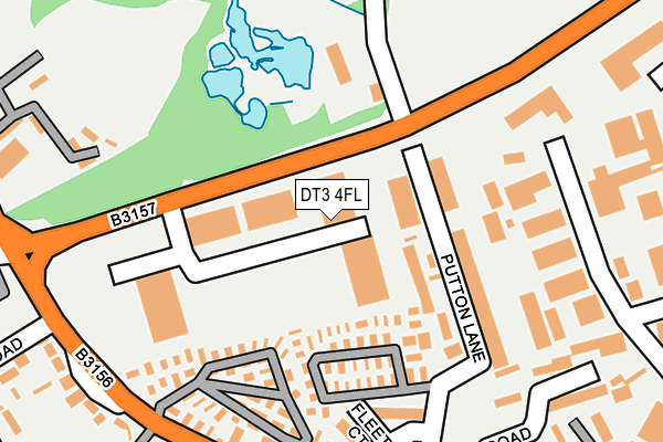 DT3 4FL map - OS OpenMap – Local (Ordnance Survey)