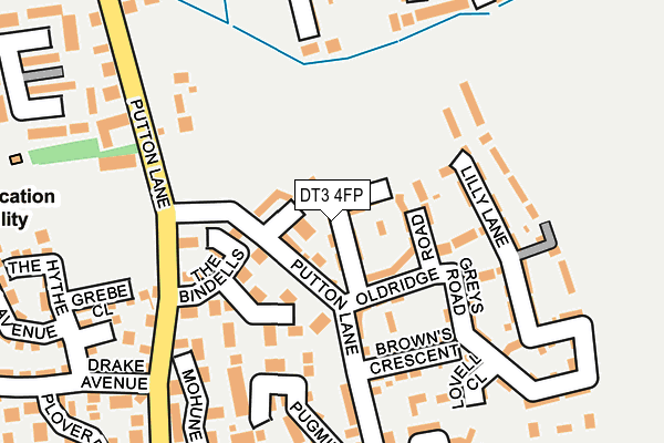 DT3 4FP map - OS OpenMap – Local (Ordnance Survey)