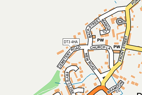 DT3 4HA map - OS OpenMap – Local (Ordnance Survey)