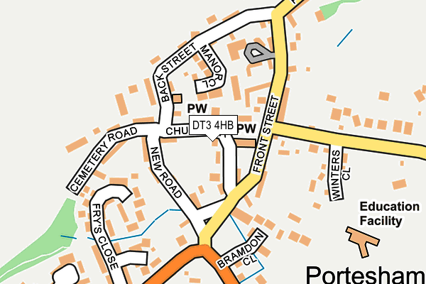 DT3 4HB map - OS OpenMap – Local (Ordnance Survey)