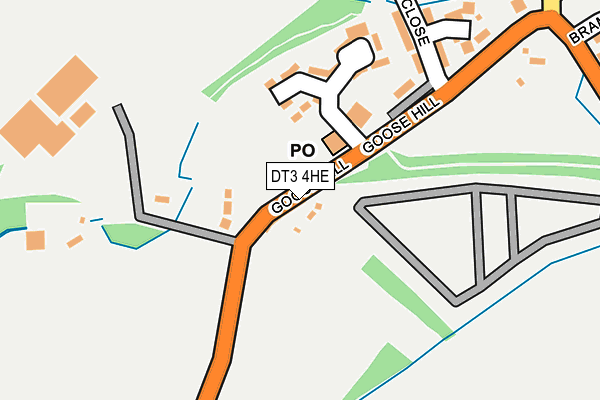 DT3 4HE map - OS OpenMap – Local (Ordnance Survey)