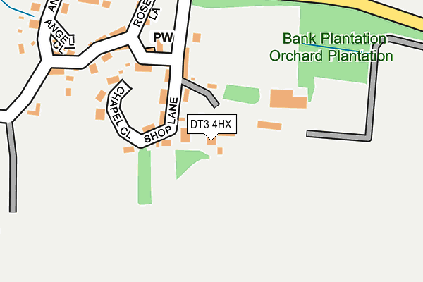 DT3 4HX map - OS OpenMap – Local (Ordnance Survey)