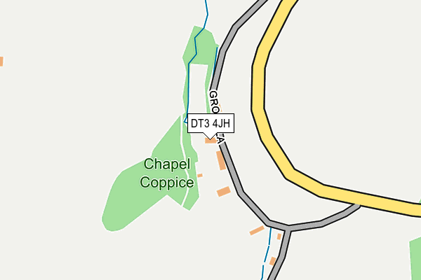 DT3 4JH map - OS OpenMap – Local (Ordnance Survey)