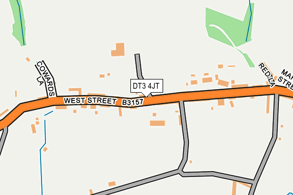 DT3 4JT map - OS OpenMap – Local (Ordnance Survey)