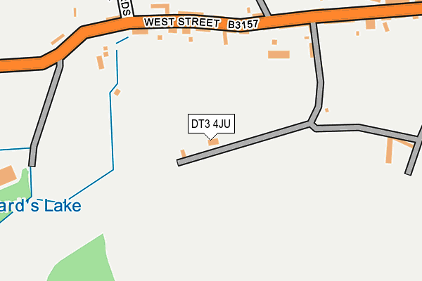 DT3 4JU map - OS OpenMap – Local (Ordnance Survey)
