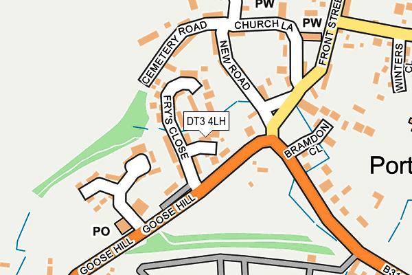 DT3 4LH map - OS OpenMap – Local (Ordnance Survey)