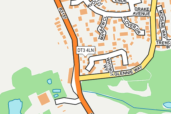 DT3 4LN map - OS OpenMap – Local (Ordnance Survey)