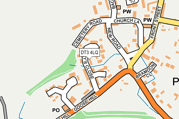 DT3 4LQ map - OS OpenMap – Local (Ordnance Survey)