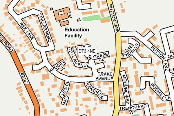 DT3 4NE map - OS OpenMap – Local (Ordnance Survey)