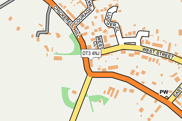 DT3 4NJ map - OS OpenMap – Local (Ordnance Survey)