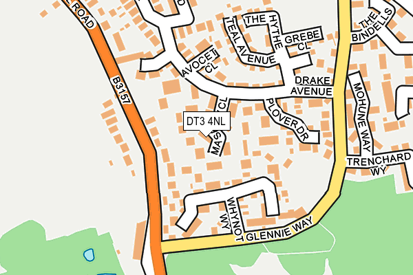 DT3 4NL map - OS OpenMap – Local (Ordnance Survey)