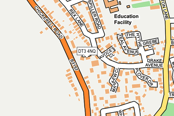 DT3 4NQ map - OS OpenMap – Local (Ordnance Survey)