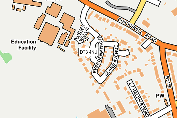 DT3 4NU map - OS OpenMap – Local (Ordnance Survey)