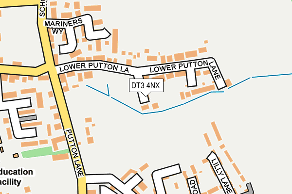 DT3 4NX map - OS OpenMap – Local (Ordnance Survey)