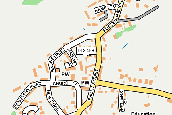 DT3 4PH map - OS OpenMap – Local (Ordnance Survey)