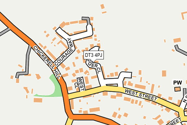 DT3 4PJ map - OS OpenMap – Local (Ordnance Survey)