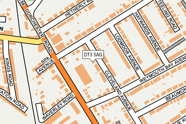 DT3 5AG map - OS OpenMap – Local (Ordnance Survey)