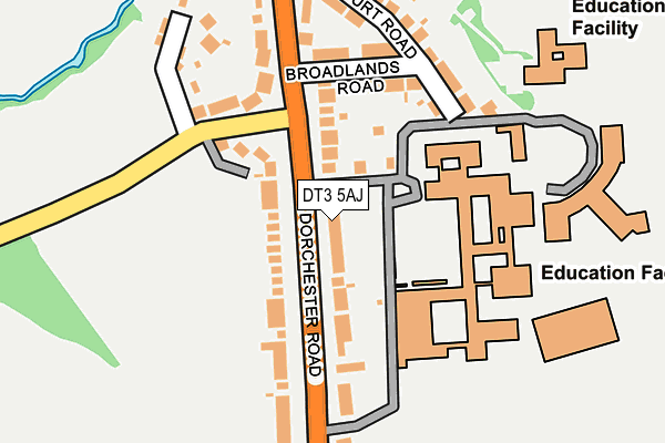 DT3 5AJ map - OS OpenMap – Local (Ordnance Survey)