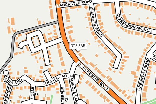 DT3 5AR map - OS OpenMap – Local (Ordnance Survey)