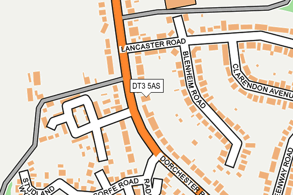 DT3 5AS map - OS OpenMap – Local (Ordnance Survey)