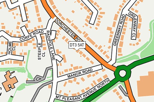 DT3 5AT map - OS OpenMap – Local (Ordnance Survey)