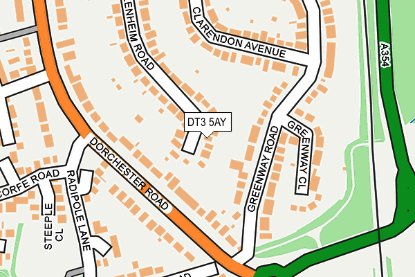 DT3 5AY map - OS OpenMap – Local (Ordnance Survey)