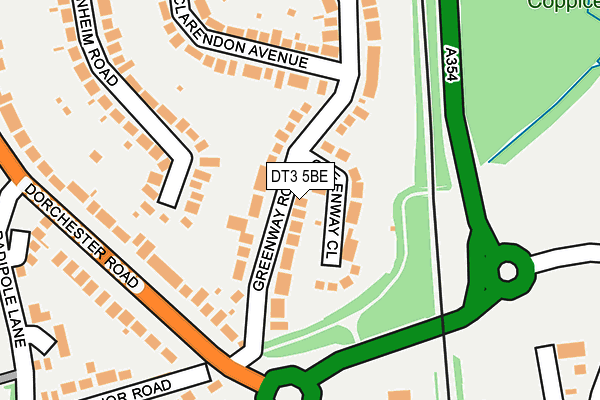 DT3 5BE map - OS OpenMap – Local (Ordnance Survey)