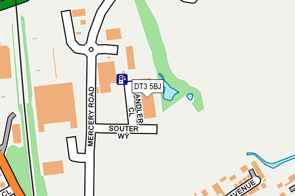 DT3 5BJ map - OS OpenMap – Local (Ordnance Survey)