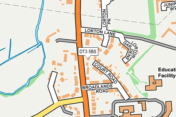 DT3 5BS map - OS OpenMap – Local (Ordnance Survey)