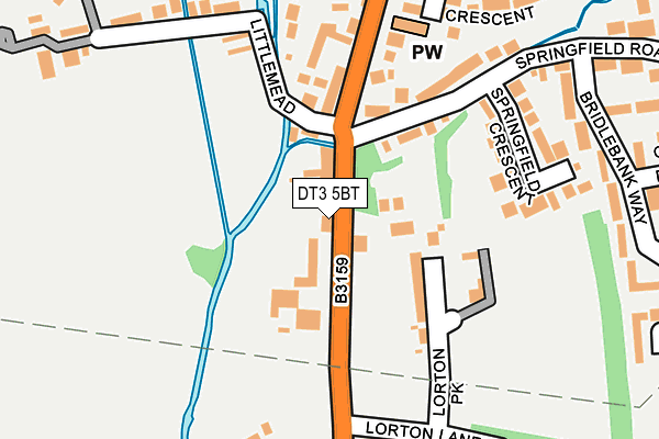 DT3 5BT map - OS OpenMap – Local (Ordnance Survey)