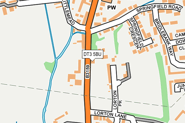 DT3 5BU map - OS OpenMap – Local (Ordnance Survey)