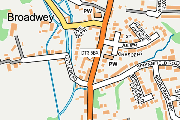 DT3 5BX map - OS OpenMap – Local (Ordnance Survey)