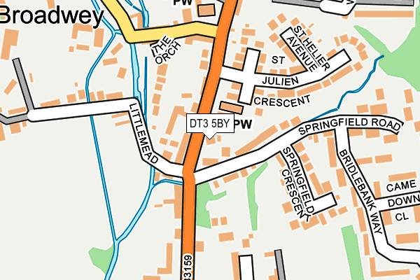 DT3 5BY map - OS OpenMap – Local (Ordnance Survey)