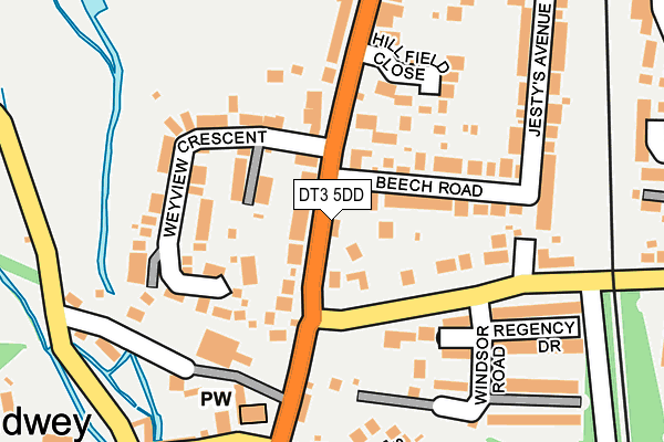 DT3 5DD map - OS OpenMap – Local (Ordnance Survey)