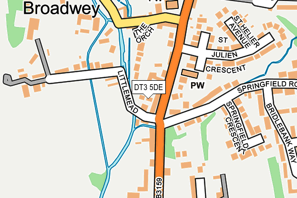 DT3 5DE map - OS OpenMap – Local (Ordnance Survey)