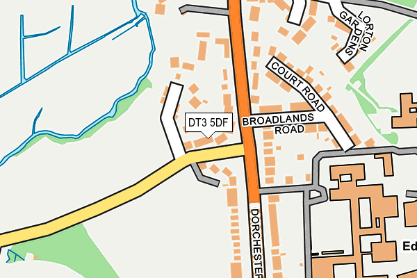 DT3 5DF map - OS OpenMap – Local (Ordnance Survey)