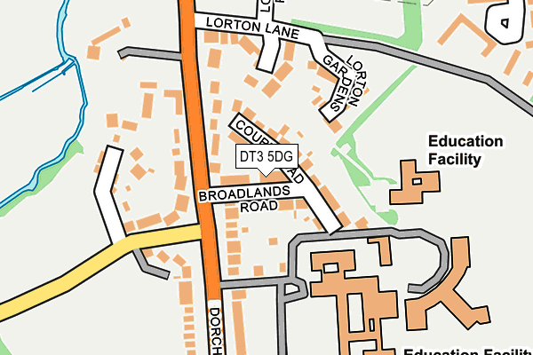 DT3 5DG map - OS OpenMap – Local (Ordnance Survey)