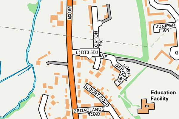 DT3 5DJ map - OS OpenMap – Local (Ordnance Survey)