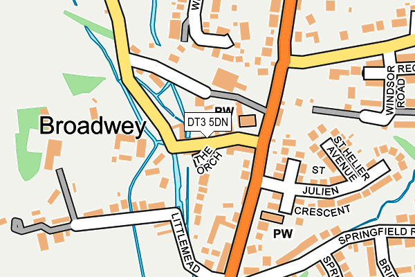 DT3 5DN map - OS OpenMap – Local (Ordnance Survey)