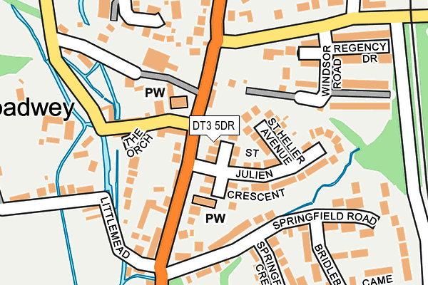 DT3 5DR map - OS OpenMap – Local (Ordnance Survey)