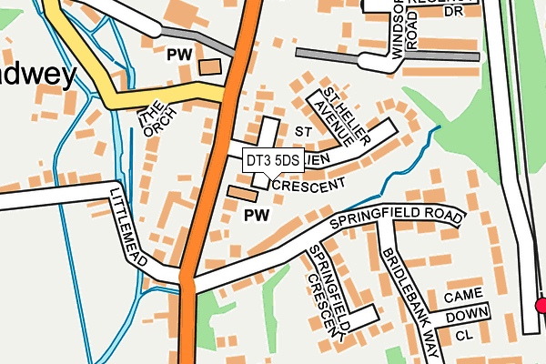 DT3 5DS map - OS OpenMap – Local (Ordnance Survey)