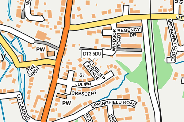 DT3 5DU map - OS OpenMap – Local (Ordnance Survey)