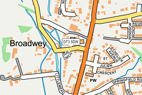 DT3 5DW map - OS OpenMap – Local (Ordnance Survey)