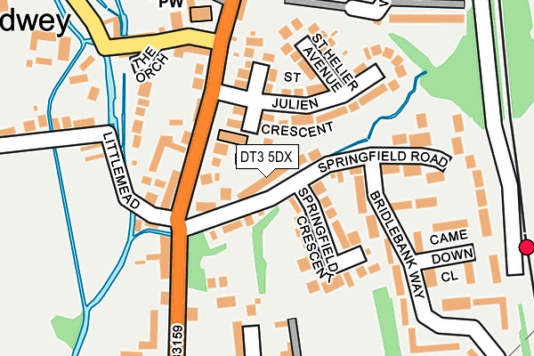 DT3 5DX map - OS OpenMap – Local (Ordnance Survey)