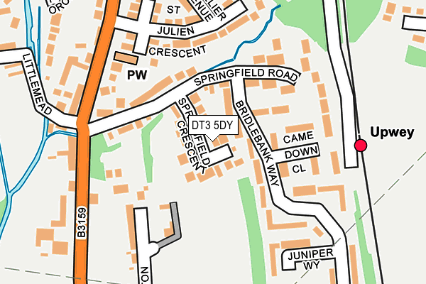 DT3 5DY map - OS OpenMap – Local (Ordnance Survey)