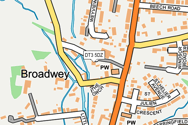 DT3 5DZ map - OS OpenMap – Local (Ordnance Survey)