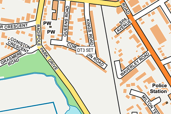 DT3 5ET map - OS OpenMap – Local (Ordnance Survey)