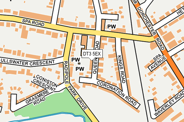 DT3 5EX map - OS OpenMap – Local (Ordnance Survey)