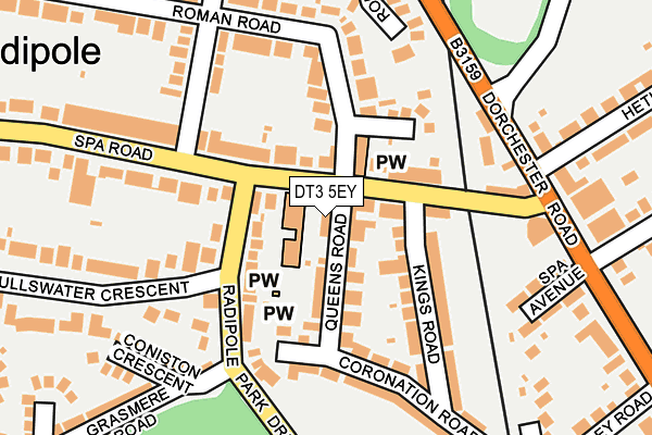 DT3 5EY map - OS OpenMap – Local (Ordnance Survey)