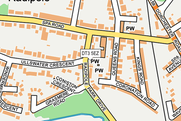 DT3 5EZ map - OS OpenMap – Local (Ordnance Survey)